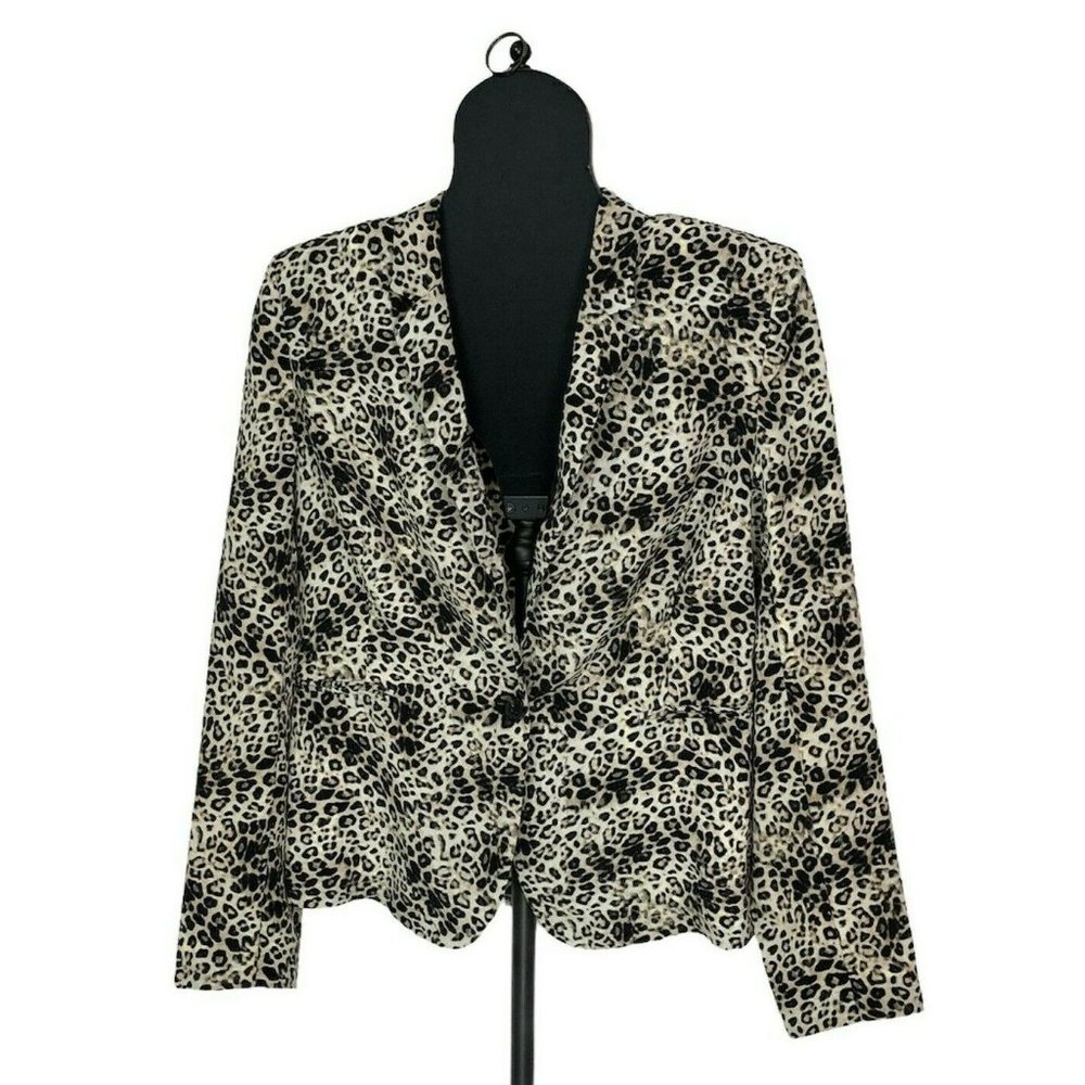 Vince Camuto Jacket Size 12 Animal Print